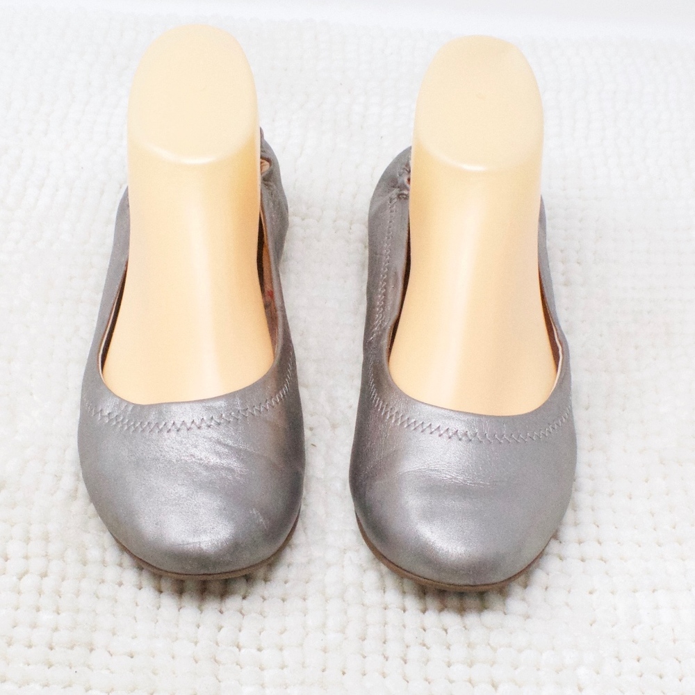 SALE! LL Bean Silver Pewter Ballet Flats Size 7 - Picture 4 of 8